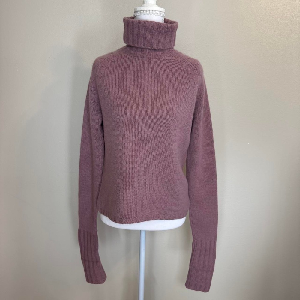 VTG Banana Republic Cashmere Turtleneck Sweater Mauve Womens S Old Money Luxury